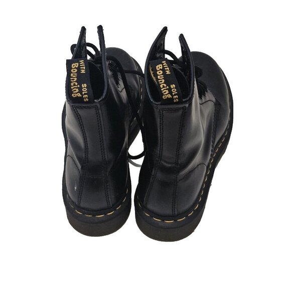 Dr. Martens Black 1460 Smooth Leather Lace up Combat Boots Womens 8 Mens 7 - Picture 2 of 4